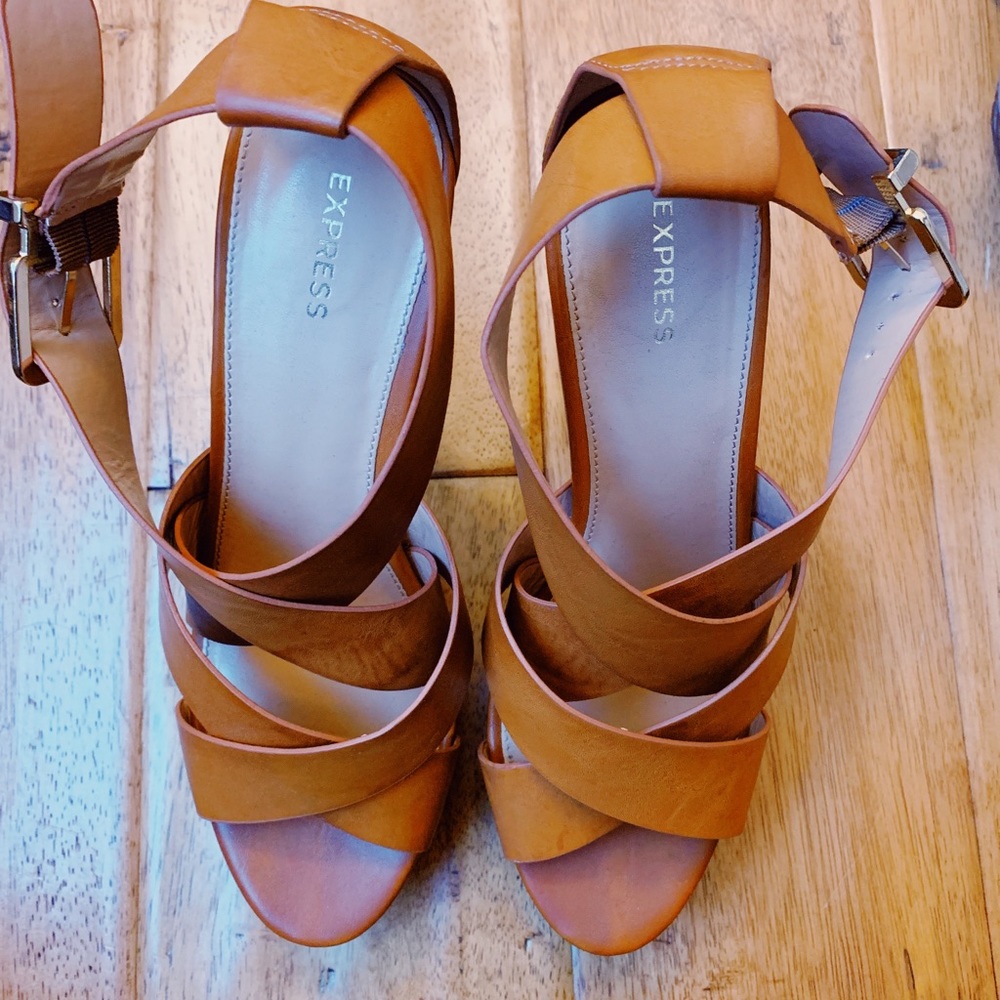tan strapped heels